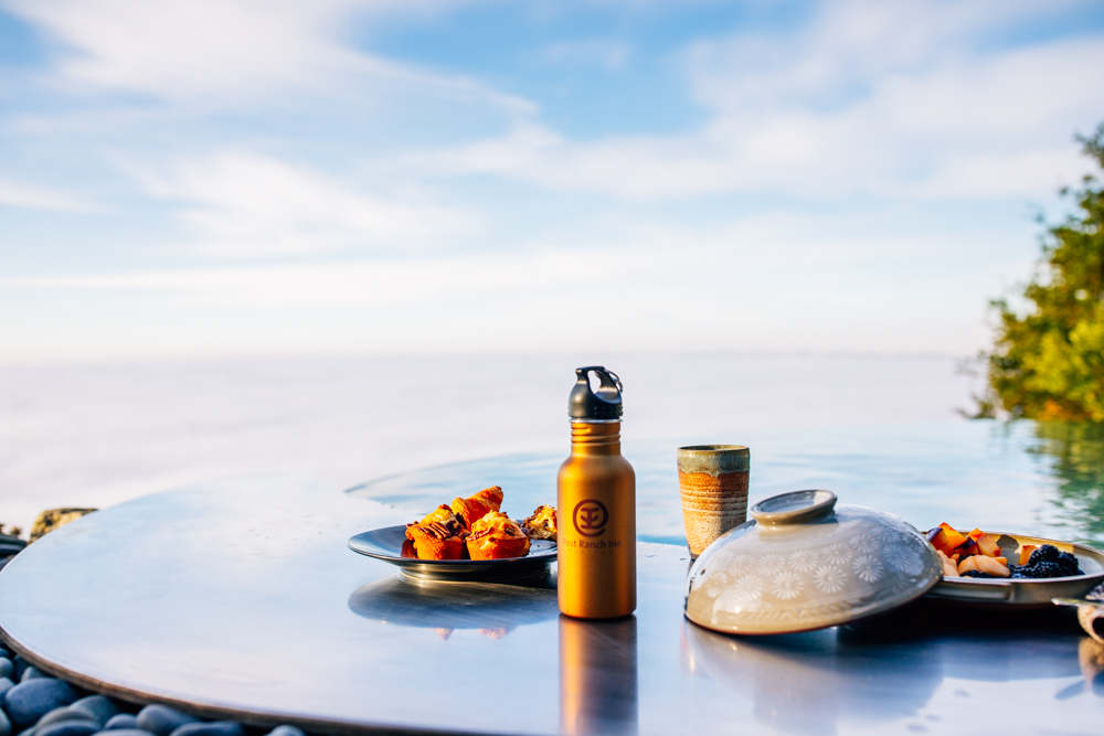 Poolside dining at Post Ranch Inn in Big Sur, California