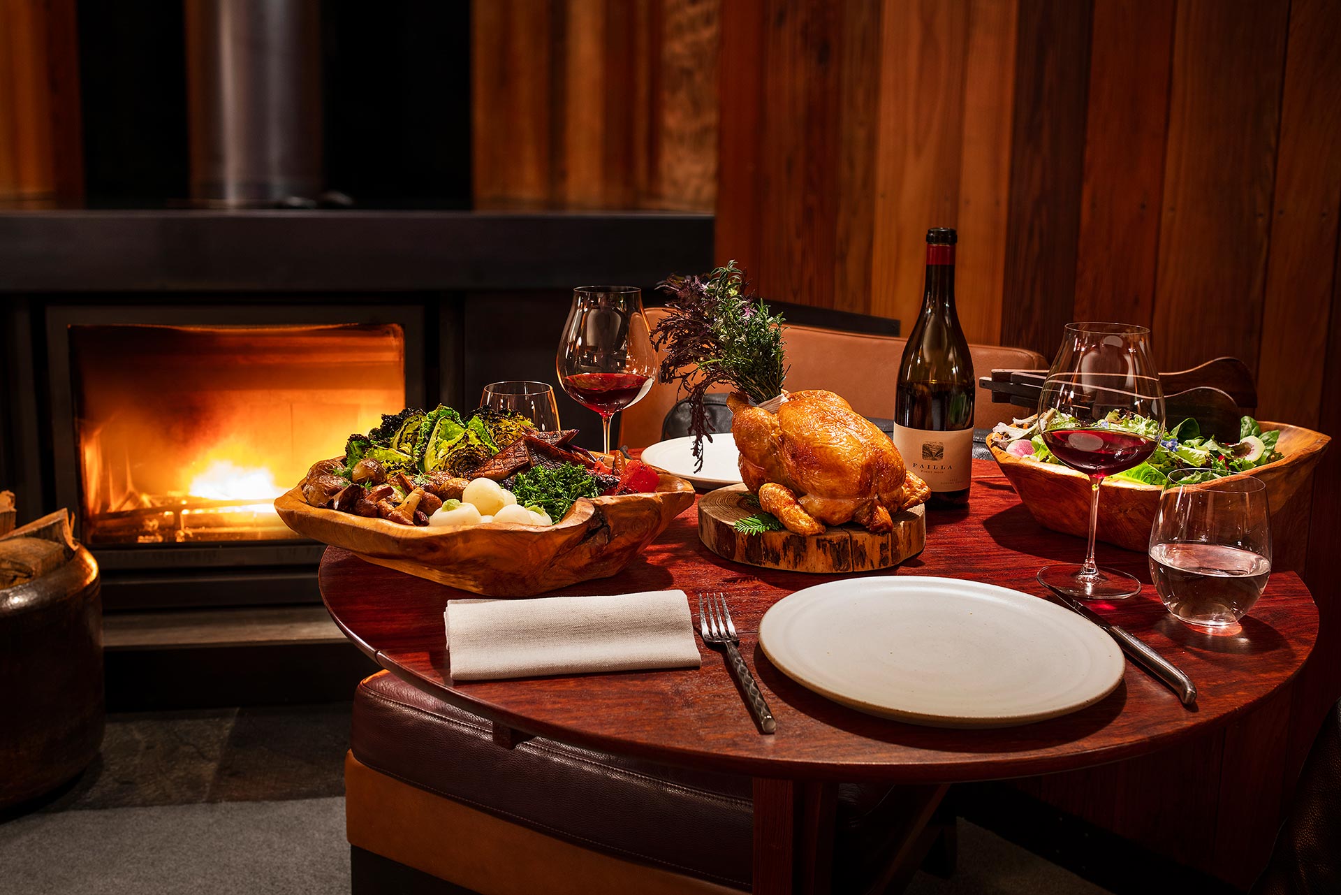 Prix-fixe lunch menu at Sierra Mar restaurant near Carmel, California