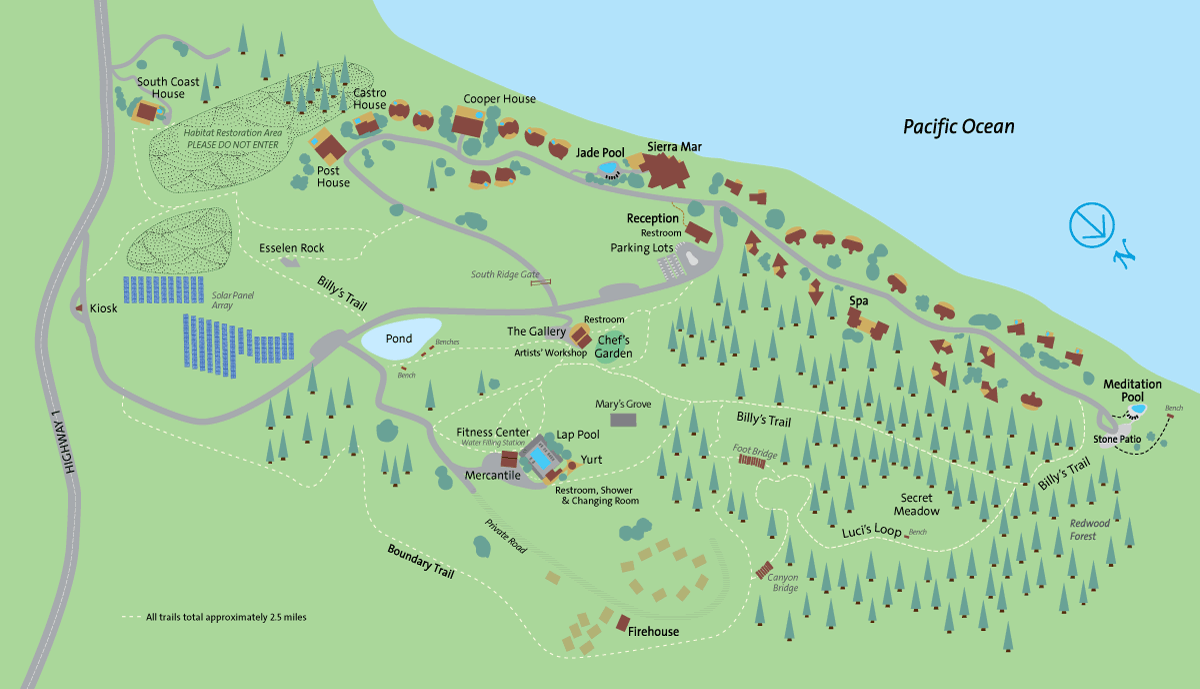 Post Ranch Inn Property Map